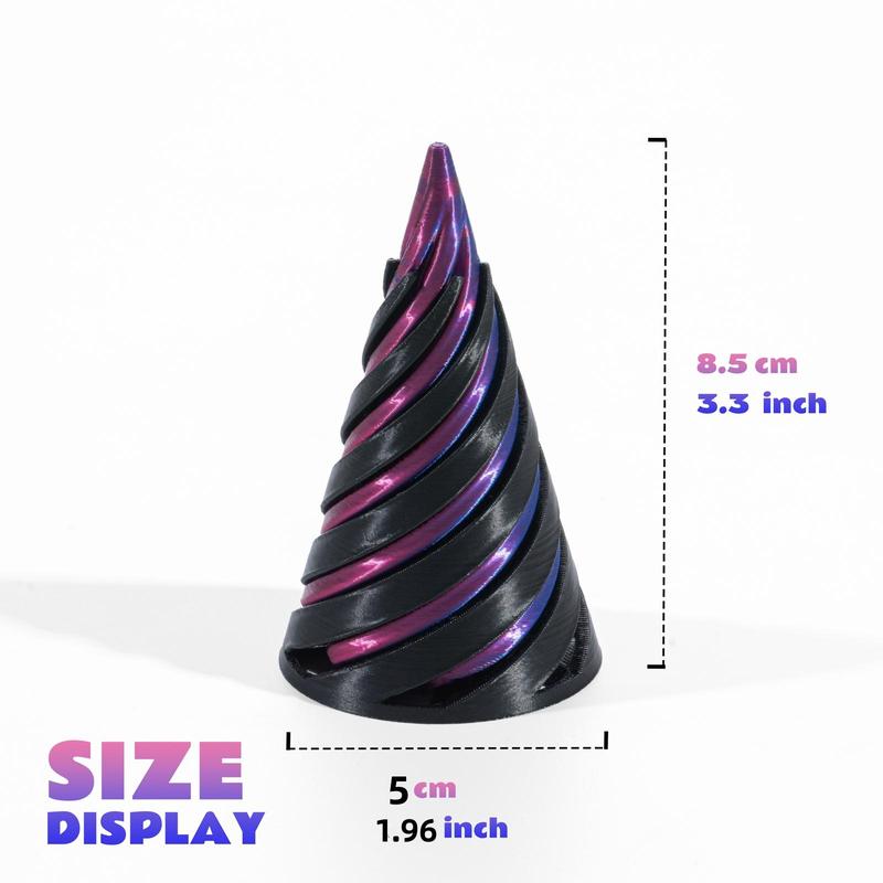 3D Printed Spiral Cone Design Toy, 1 Count Creative Puzzle Toy, Desktop Ornament for Home Office, Home Decoration, Gift for Friend