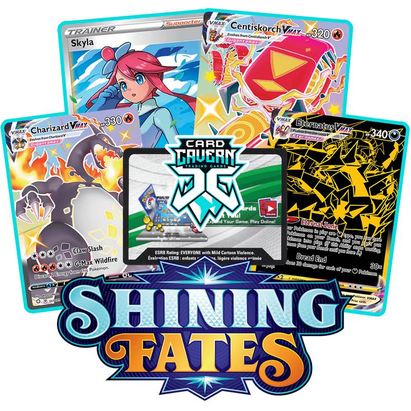 (No Box & Seal) 10 Packs of REPLICA Shining Fates Pokémon TCG Cards - 9 Normal + 1 Special Card per Pack