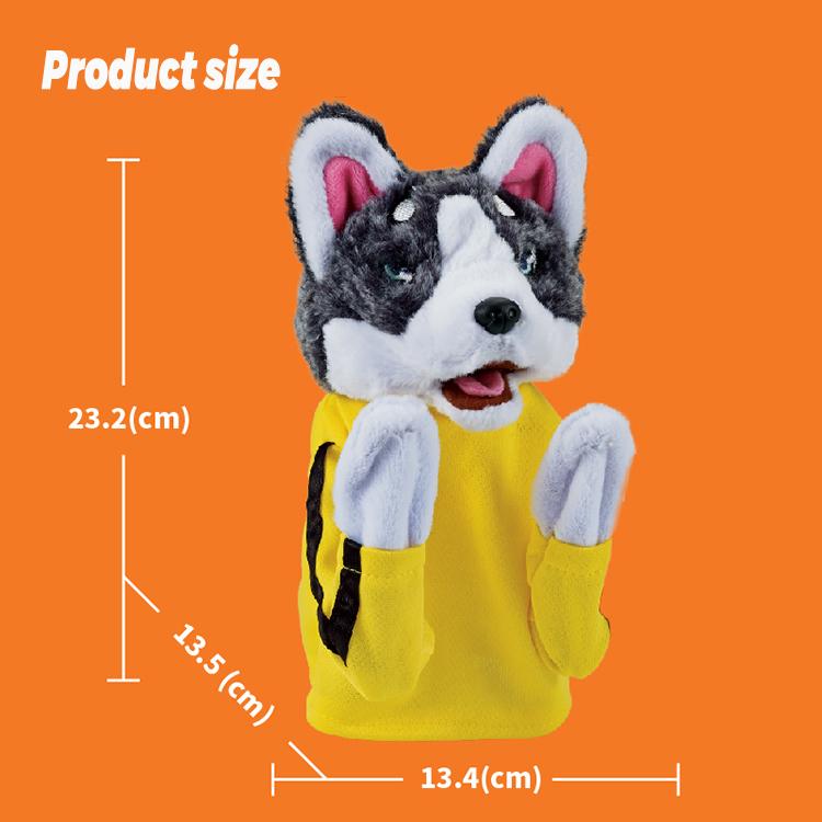 Chinese Kung Fu Dog & Husky Interactive Toy - 2024 New Boxing & Tricky Hand Puppet Action, Plush Stuffed Husky with Kung Fu Gloves - Perfect Children's Game & Gift Idea