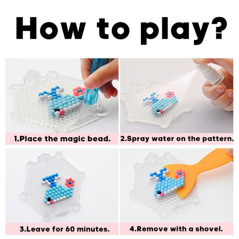 Water Sticky Beads Handmade Toy Kit, 1 Set DIY Aqua Beads Craft Project, DIY Creative Gift For Boys & Grils