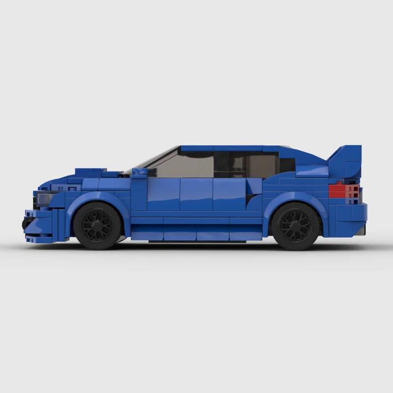 MOC Subaru WRX STI 303pcs racing sports car Vehicle Speed Champion Racer Building Blocks Brick Creative Garage Toys for Boys