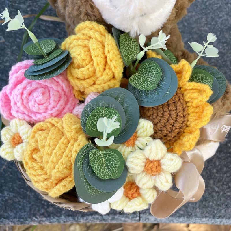 Birthday Set Crochet Flowers Push Gift