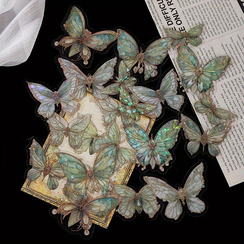 3D Butterfly Sticker, 20pcs set Vintage Butterfly Sticker, DIY Decorative Sticker for Scrapbooking & Journaling & Gift Wrapping & Greeting Card