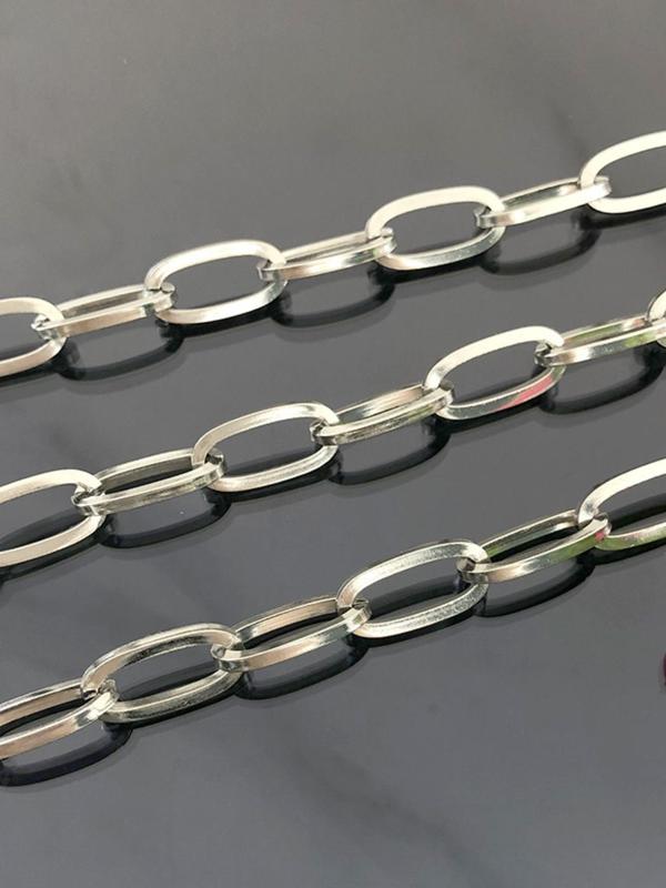 1 Meter Stainless Steel Chain, Long O Square Line Chain, DIY Jewelry Accessories for Bracelet & Necklace Making