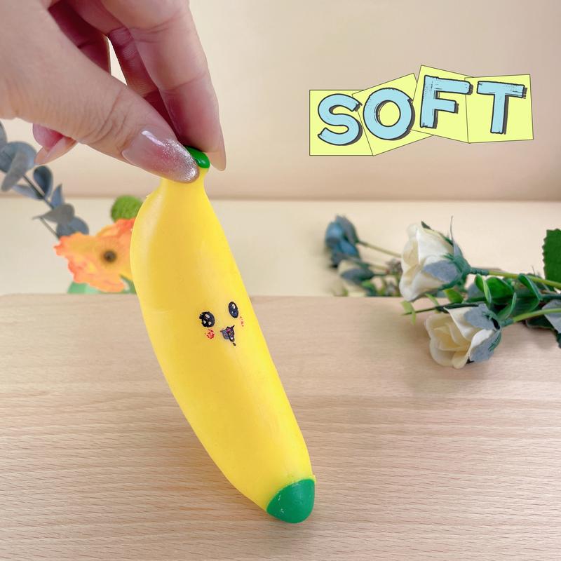 2025 Stress Relief  Stretchy Bananas Venting Squeeze  PU Balls  Tiny Party Supplies