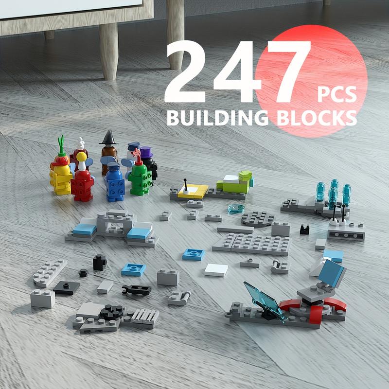 247PCS building blocks, play in our little scene, building blocks for children's toys, birthday gifts for boys and girls Christmas, Halloween