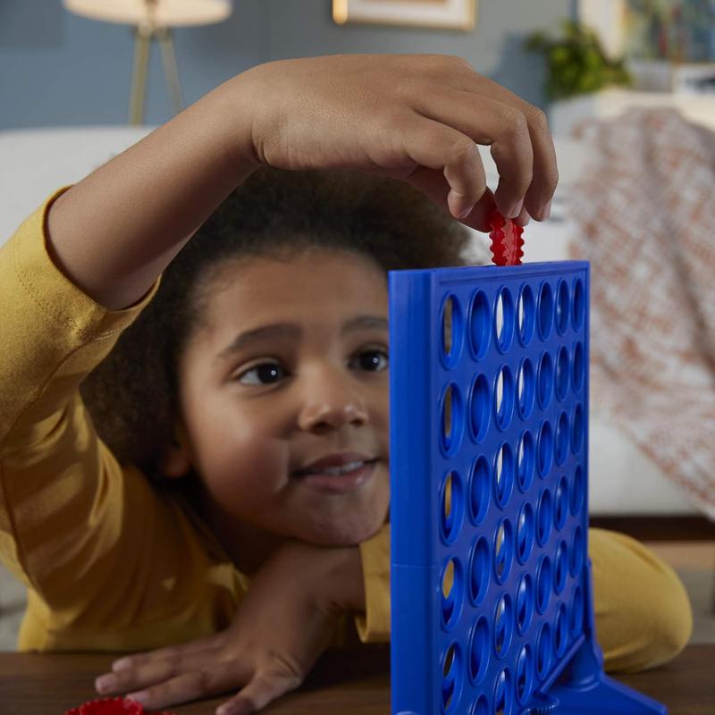 Hasbro Gaming Connect 4 Classic Grid,4 in a Row Game,Strategy Board Games for Kids,2 Player for Family and Kids, Ages 6 and Up