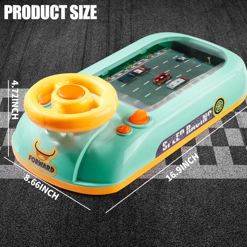 Racing Adventure Car Steering Wheel Toy for Kids Musical Driving Game Toddler Interactive Simulation Toy