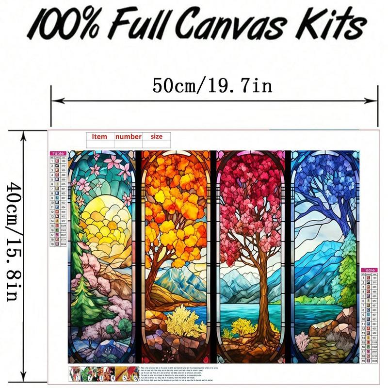 Tree Pattern DIY Diamond Arts Colorful Painting Kit without Frame, DIY Decorative Art Picture, Wall Art Decor for Home Living Room Bedroom