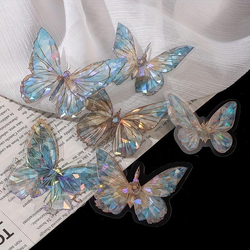 3D Butterfly Sticker, 20pcs set Vintage Butterfly Sticker, DIY Decorative Sticker for Scrapbooking & Journaling & Gift Wrapping & Greeting Card