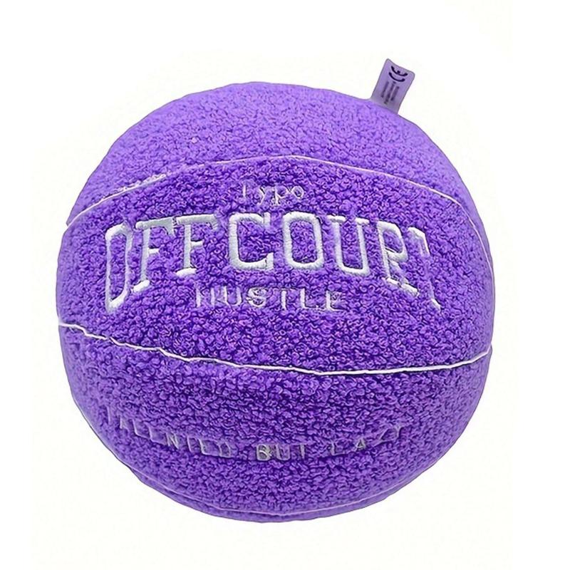 Basketball Shaped Plush Toy, 1 Count Basketball Stuffed Toy, Plush Basketball Shaped Embroidered Pillow, Ideal Gift for Sports Enthusiasts & Fans, Birthday Gifts