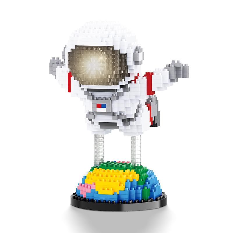 Exploring Space Astronaut Building Block Kit,Interstellar Leap UFO Assembly Building Blocks,Gift for Adults and Teens