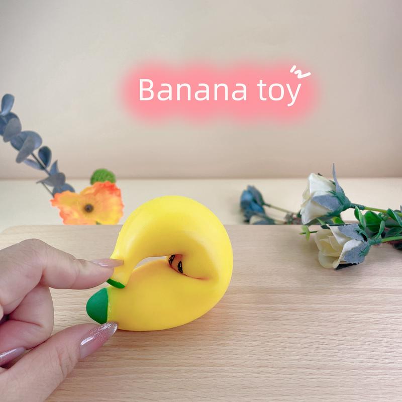 2025 Stress Relief  Stretchy Bananas Venting Squeeze  PU Balls  Tiny Party Supplies