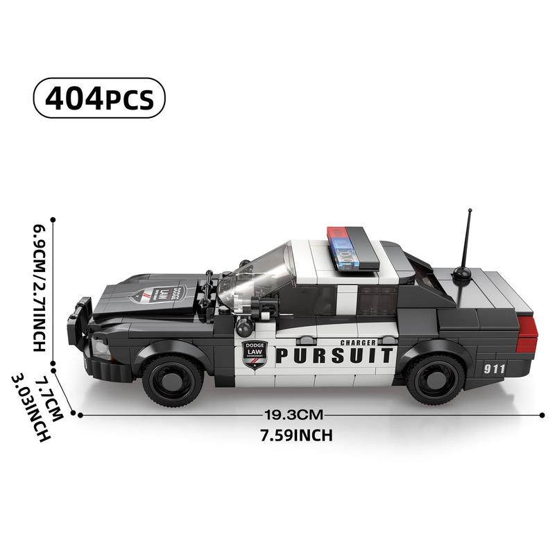 Police Car Building Blocks, 1 Box Police Car Model Building Blocks, Creative and Educational Building Blocks for 14+ Age