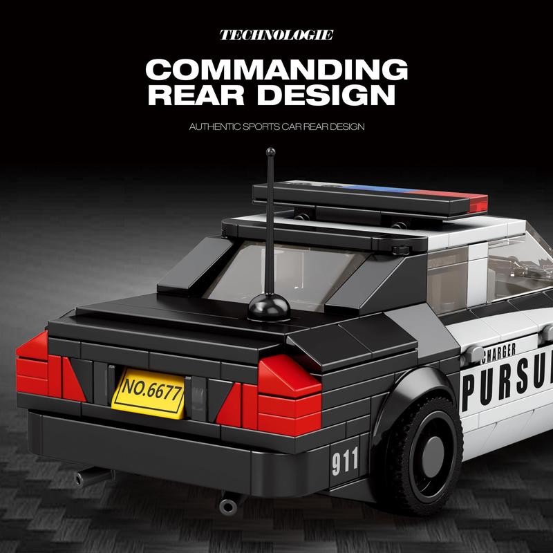 Police Car Building Blocks, 1 Box Police Car Model Building Blocks, Creative and Educational Building Blocks for 14+ Age