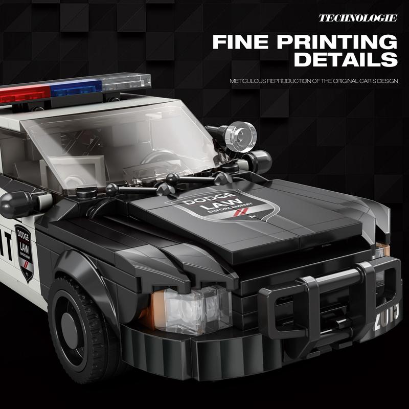 Police Car Building Blocks, 1 Box Police Car Model Building Blocks, Creative and Educational Building Blocks for 14+ Age