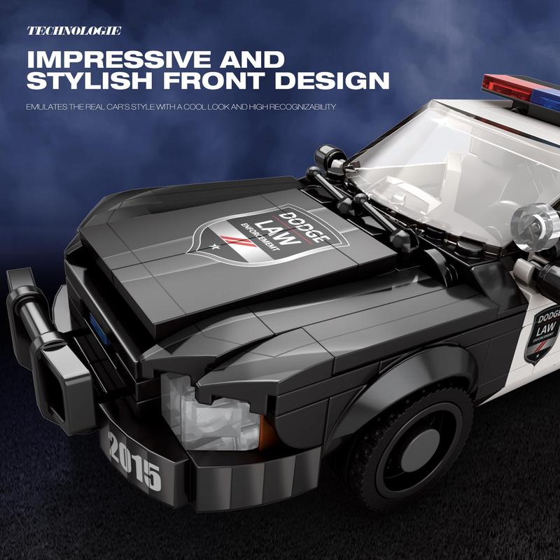 Police Car Building Blocks, 1 Box Police Car Model Building Blocks, Creative and Educational Building Blocks for 14+ Age