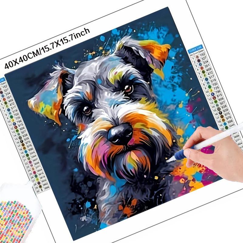 Cute Dog Pattern DIY Diamond Arts Colorful Painting Kit without Frame, 5D DIY Diamond Decorative Painting Kit, Wall Art Decor for Home Living Room Bedroom