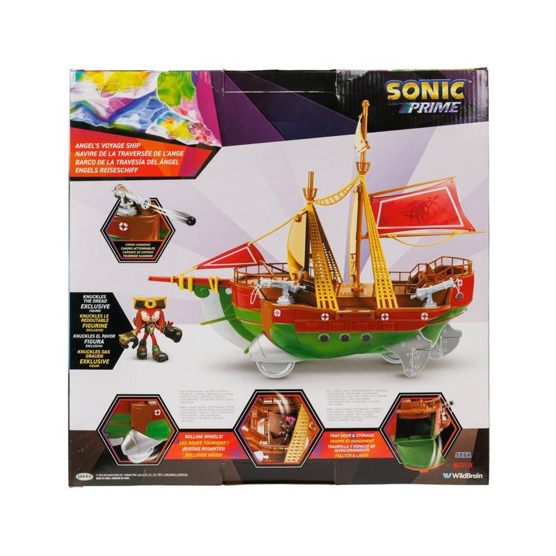 Sonic Prime Angel's Voyage Ship Playset 23 Pieces Pirate Ship Knuckles Cannons