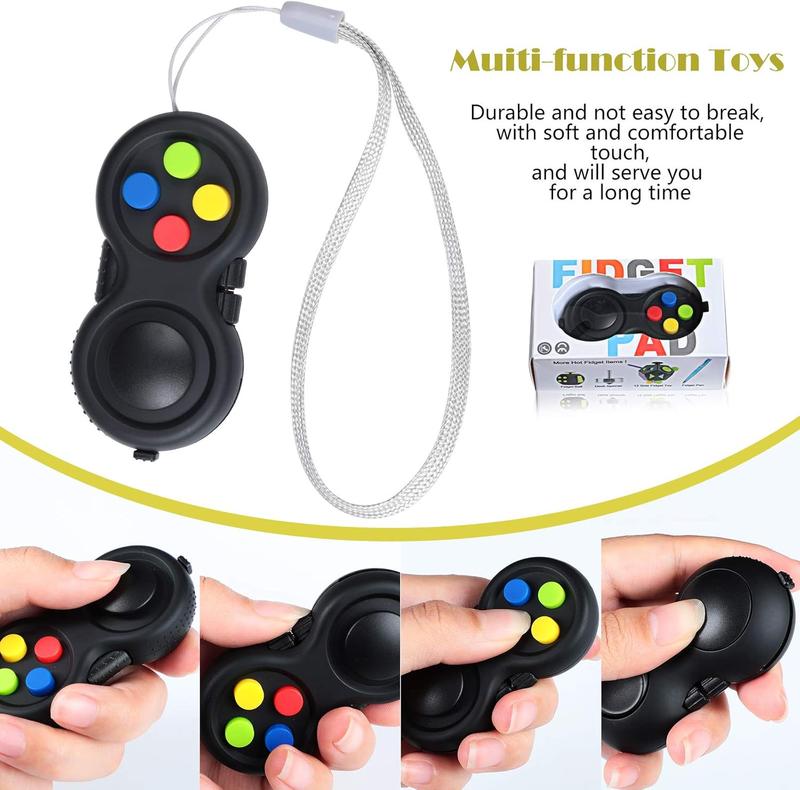 6 count Cam Fidget Pad Controller Relieve Anxiety Handheld Mini Handheld Fidget Pad Fidget Controller Stress Reducer for Adult Relieve Stress(Mixed Colors)