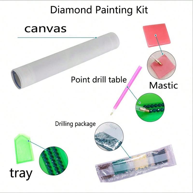 Cute Dog Pattern DIY Diamond Arts Colorful Painting Kit without Frame, 5D DIY Diamond Decorative Painting Kit, Wall Art Decor for Home Living Room Bedroom