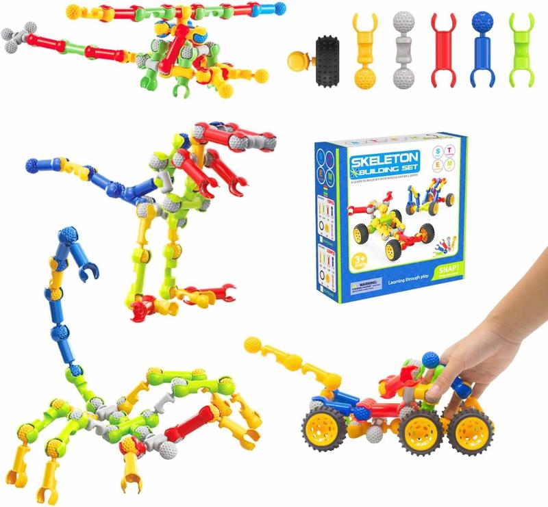 Building Toys for Kids, STEM Toys for Boys and Girls, Interlocking Playset for Age 3+, Kids Creative Kit (110 PCS)