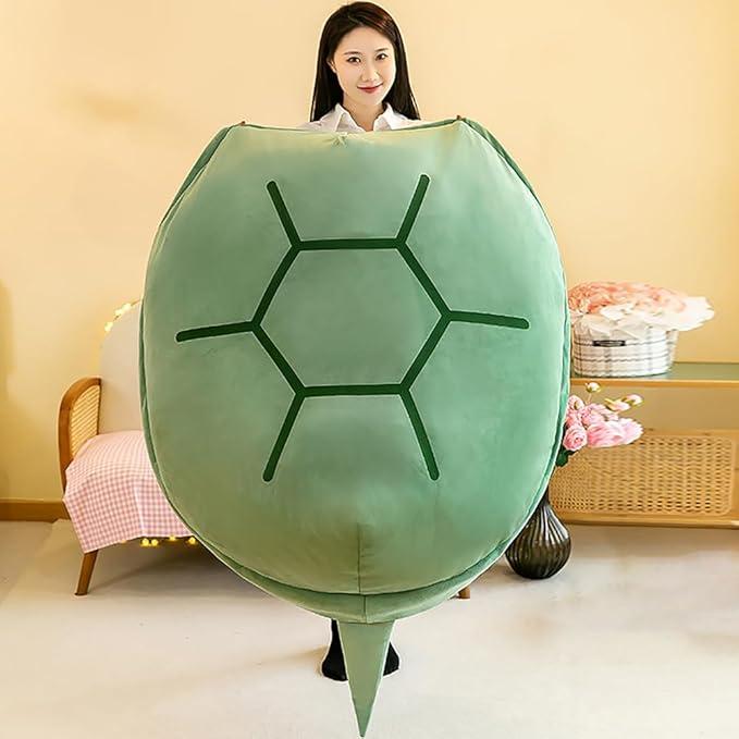 40 in Giant Wearable Turtle Shell Pillow-Funny Big Wearable Turtle Plush-Creative Halloween Dress Up,Cuddly Christmas Turtle Gifts for Girls Boys