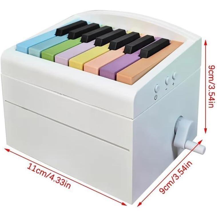 2024 Hot SalePlayable Mini Piano Calendar, 1 Set Rechargeable 15 Key Piano Table Calendar with Simplified Sheet Music,creative Gift, Birthday Gifts, Wedding Gift, Gifts for Women for Girlfrien,Singing characters and landscapes pictures randomly posted