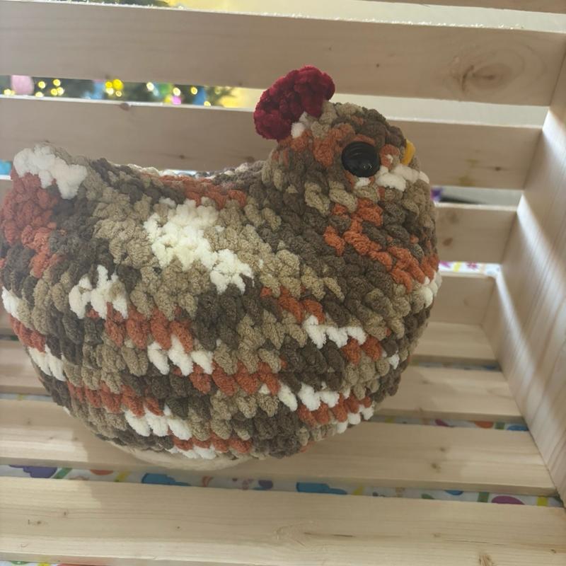 Handmade Big Crocheted Chickens by Cosmic Cat Creations