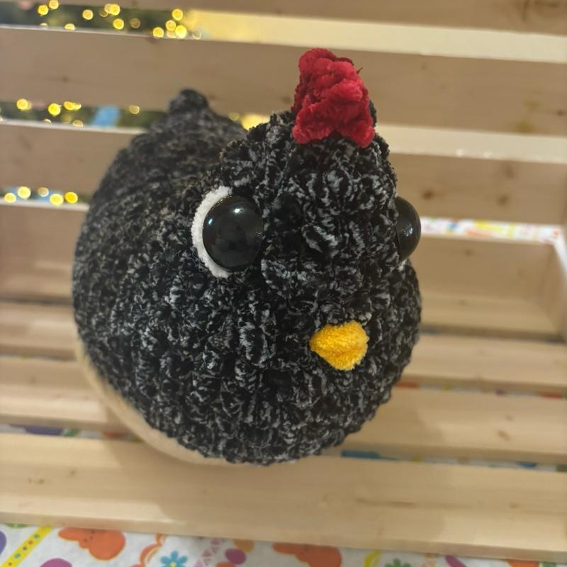 Handmade Big Crocheted Chickens by Cosmic Cat Creations