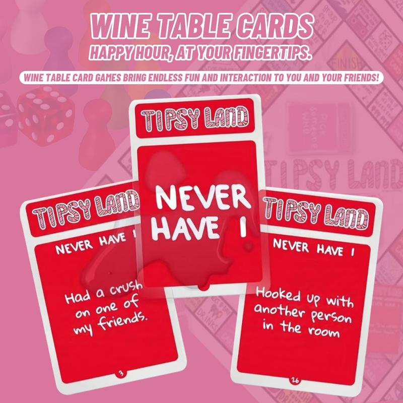 Drinking Game for Parties - Fun Adult Beverage Game for Girls' Night, Bachelorette, Perfect for Friends, Christmas,New Year Celebrations - Tabletop Game with Splash-Resistant Cards