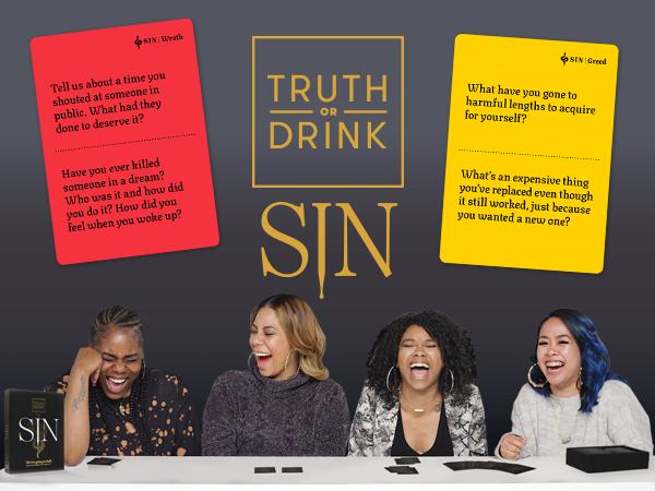 Truth or Drink: Sin | Guilty Pleasures Card Game by Cut