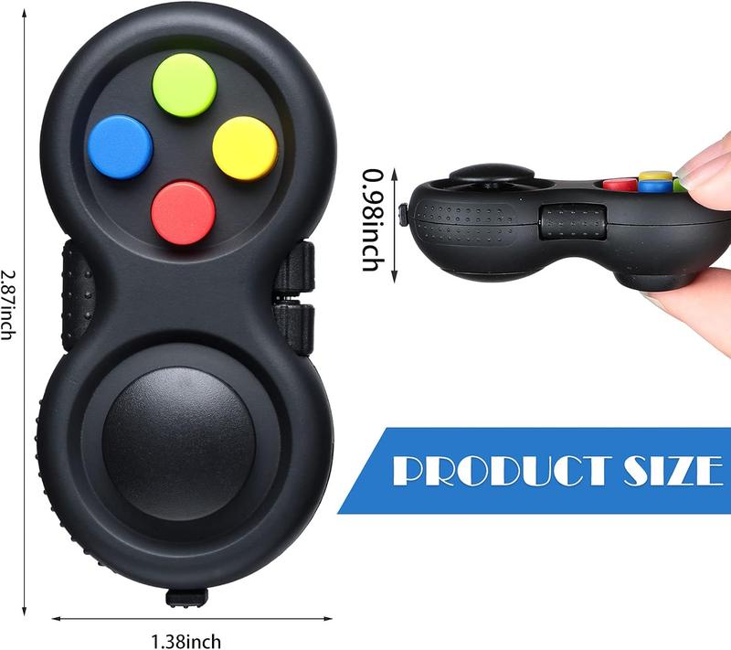 6 count Cam Fidget Pad Controller Relieve Anxiety Handheld Mini Handheld Fidget Pad Fidget Controller Stress Reducer for Adult Relieve Stress(Mixed Colors)