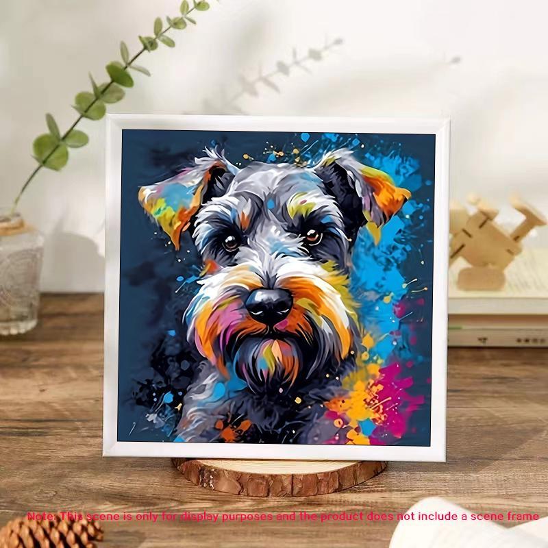 Cute Dog Pattern DIY Diamond Arts Colorful Painting Kit without Frame, 5D DIY Diamond Decorative Painting Kit, Wall Art Decor for Home Living Room Bedroom