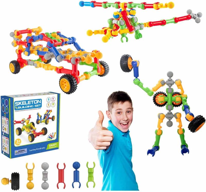 Building Toys for Kids, STEM Toys for Boys and Girls, Interlocking Playset for Age 3+, Kids Creative Kit (110 PCS)