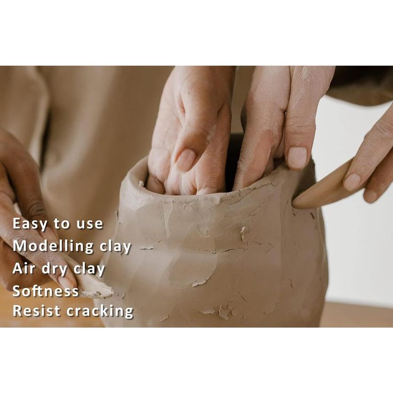 Air-Dry Clay, Pottery Clay, All-Purpose Modeling Clay 20lbs for Sculpting, Hand Modeling and Throwing (Gray)