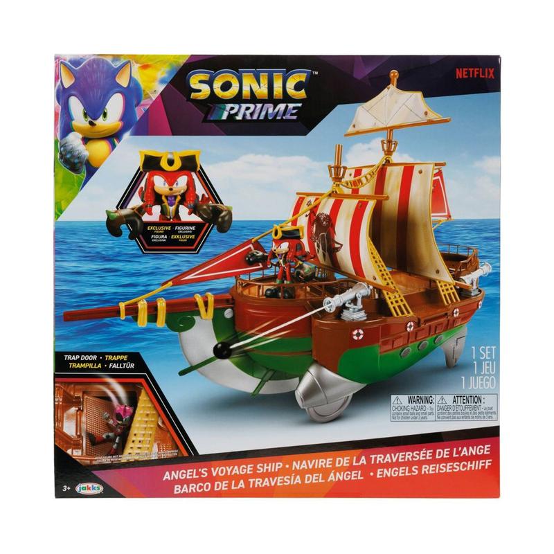 Sonic Prime Angel's Voyage Ship Playset 23 Pieces Pirate Ship Knuckles Cannons