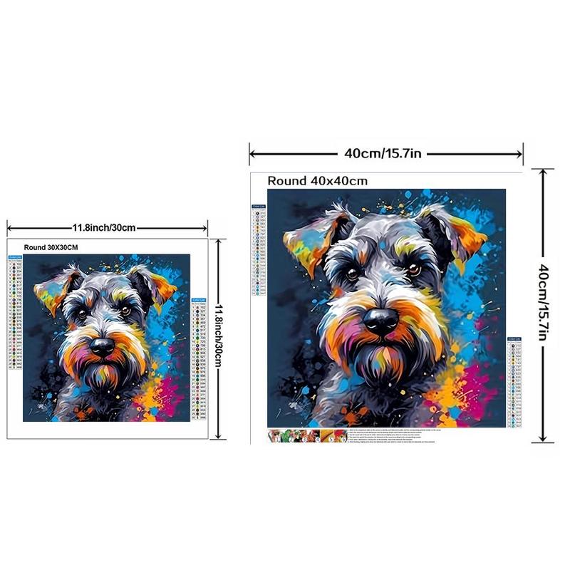 Cute Dog Pattern DIY Diamond Arts Colorful Painting Kit without Frame, 5D DIY Diamond Decorative Painting Kit, Wall Art Decor for Home Living Room Bedroom