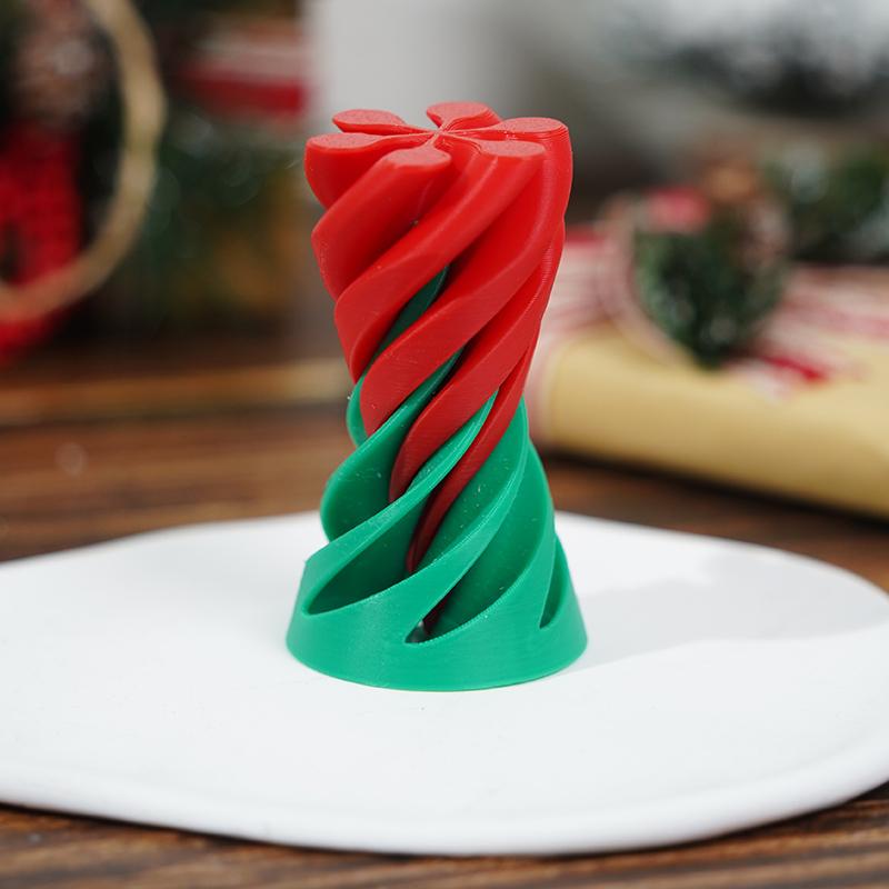 Impossible Pyramid Passthrough Sculpture 3D Printed Spiral Cone Fidget Toy ,Christmas tree, Infinity Spiral Tree, 3D Christmas