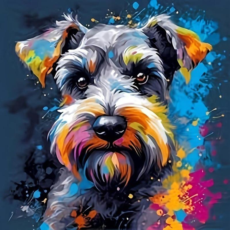 Cute Dog Pattern DIY Diamond Arts Colorful Painting Kit without Frame, 5D DIY Diamond Decorative Painting Kit, Wall Art Decor for Home Living Room Bedroom