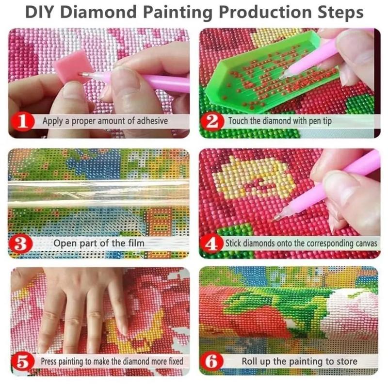 Cute Dog Pattern DIY Diamond Arts Colorful Painting Kit without Frame, 5D DIY Diamond Decorative Painting Kit, Wall Art Decor for Home Living Room Bedroom