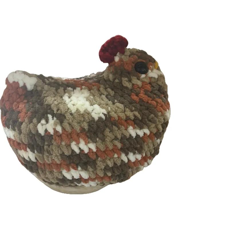 Handmade Big Crocheted Chickens by Cosmic Cat Creations