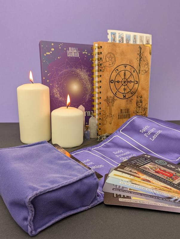 Tarot Learning Set for Beginners with Journal and Holder - Lavender