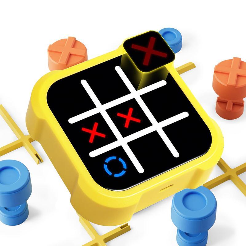 Tic Tac Toe Game, 3 in 1 Handheld Puzzle Game Console, Portable Travel Games for Car Ride, Board Games for Adults