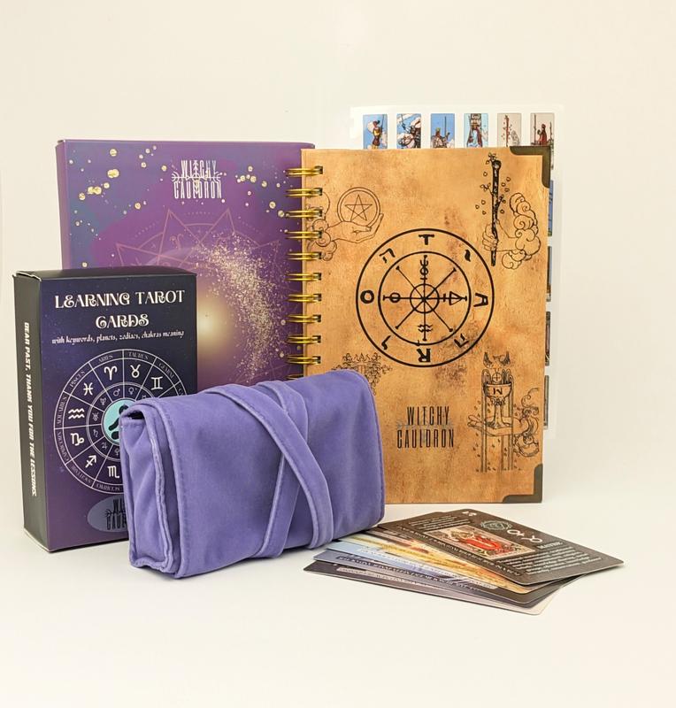 Tarot Learning Set for Beginners with Journal and Holder - Lavender