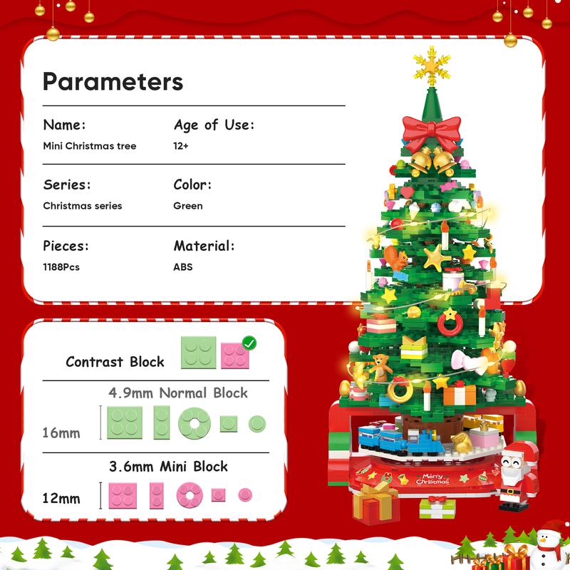 1188 Pieces 2024 Christmas Tree Advent Calendar Building Block Set,24 Days DIY Surprise Christmas Countdown Mini Building Block Architecture,Christmas Gifts and Home Decoration,Pink and Green,For aged 12 and above,Stress Relief Toy