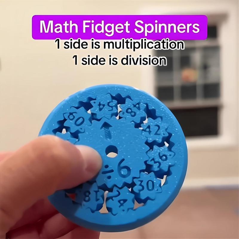 Math Fidget Spinner, Math Fact Fidget Spinners, Math Multiplication Fidget Spinner, Math Fidget Toy Multiplication, Division and Multiplication on One Fidget(Multiply Or Divide 9pcs)