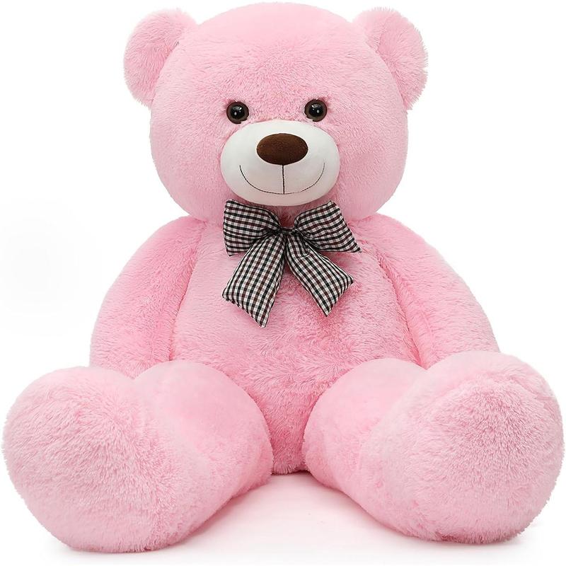 MorisMos Giant Teddy Bear Stuffed Animals Purple Plush Toy for Girlfriend Kids Christmas Valentine's Day Birthday (Pink, 47 Inches)