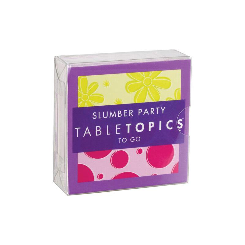 TableTopics to GO Slumber Party - 40 Fun Thought Provoking Conversation Cards for Girls. Gifts for Girls, Daughters, and Granddaughters - Fun Question Game for Girls Sleepover Activities