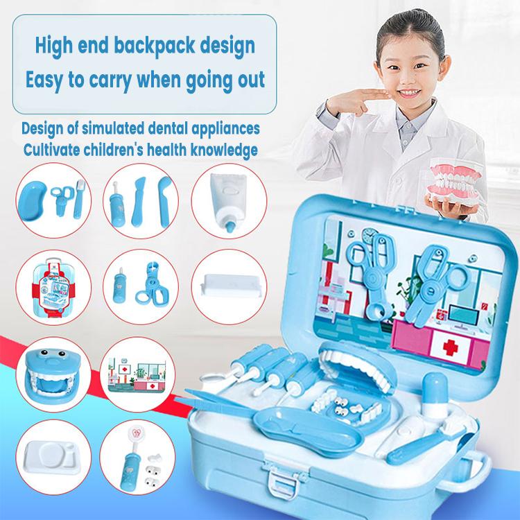 Super Smile Dentist Kit With Pretend Play Set of Teeth And Dental Accessories - Pretend Dentist Play Set, Dentist Toy, Dentist Kit For Kids Ages 3+